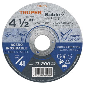 Truper 11635 4-1/2", type 1, metal cutting disc