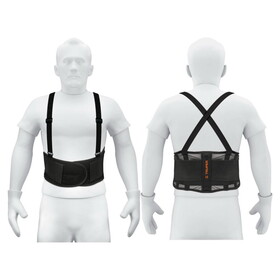 Truper 11966 L, ventilated, support belt w/suspenders