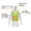 Truper 13474 Yellow, safety vest with zipper