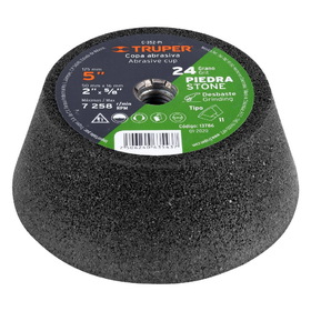 Truper 13786 5", 24 grit, cup grinding wheel for stone