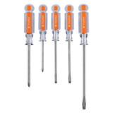 Truper 14137 Transparent Hdls Screwdriver Set 5 Pcs
