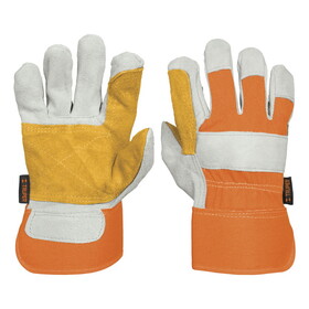 Truper 14246 Canvas & Leather Reinforced Gloves Large