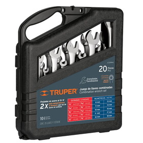 Truper 15798 Combination Sand Blasted Wrenches 20pcs