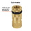 Truper 19084 1/4" Brass Female Hose Connector