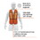 Pretul 21025 Orange, safety vest