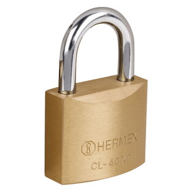 Hermex 23510 1.57", tetra key, brass padlock