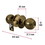 Hermex 23561 Knobset Lock Bal Antique Brass Entrance