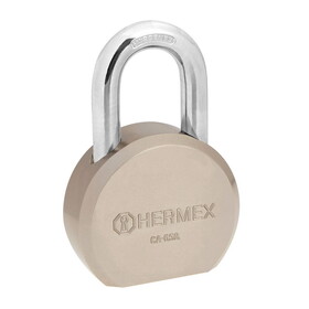 Hermex 43336 2.55" Steel Round Padlock