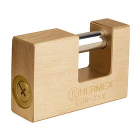 Hermex 43353 2.95", tetra key, slide bolt type padloc