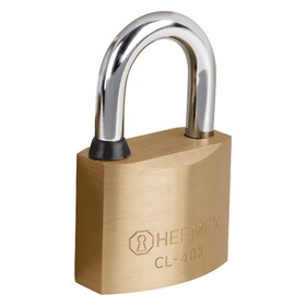Hermex 43420 1.57", tetra key, brass padlock