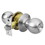 Hermex 43463 Satin Plated Entry Ball Knob Lock