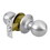 Hermex 43463 Satin Plated Entry Ball Knob Lock