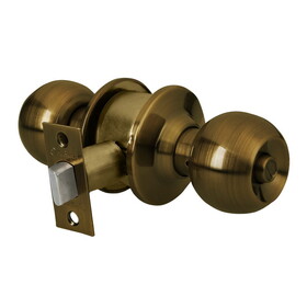 Hermex 43468 Antique Brass Bath Ball Knob Lock