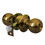 Hermex 43470 Antique Brass Bedroom Ball Knob Lock