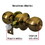 Hermex 43470 Antique Brass Bedroom Ball Knob Lock