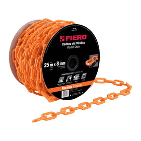 Fiero 44185 8mm, Plastic, orange chain (82 feet)