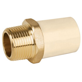 Foset 45105 3/4" 19mm, CPVC, male, brass transition adapter