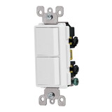 Volteck 46006 Dual Rocker In-wall Switch Classic