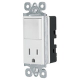 Volteck 46008 In-wall Receptacle & Rocker Switch