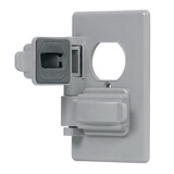 Volteck 46410 Weatherproof, Duplex Device Receptacle Wallplate