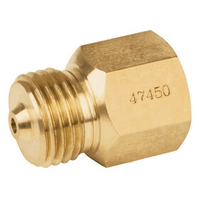 Foset 47450 1/4" x 1/4", brass, check for gas regulato