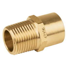 Foset 47456 1/2" X 3/8" MIP, brass, NPT weld adaptor