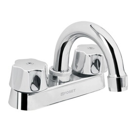 Foset 49236 Curved Lavatory Faucet, Two Cube Handles