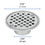 Foset 49424 3-3/4", round, zinc shower strainer