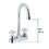 Foset 49690 Cross hdl, bathroom faucet, s.steel, Aqua