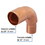 Foset 49721 3/4" x 1/2", copper reduction elbow, 90&#176;