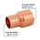 Foset 49749 3/4"x 1/2", copper, reducer bell coupling