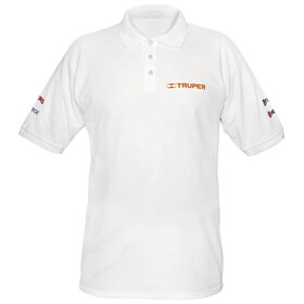 Truper 60455 Men's Polo Shirts, White