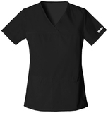 Cherokee 2968 V-Neck Knit Panel Top