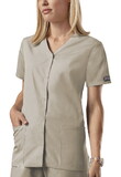 Cherokee Workwear 4770 Snap Front V-Neck Top