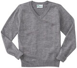 Custom Classroom Uniforms 56704 Adult Unisex Long Sleeve V-Neck Sweater