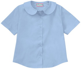 Classroom Uniforms 57554 Juniors Short Sleeve Peter Pan Blouse