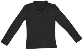 Classroom Uniforms 58544 Junior Long Sleeve Fitted Interlock Polo