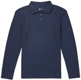 Classroom Uniforms CR854X Jrs Long Sleeve Fitted Interlock Polo