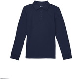 Classroom Uniforms CR873X Adult Long Sleeve Interlock Polo