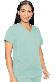 Med Couture MC7459 V-Neck Shirttail Top