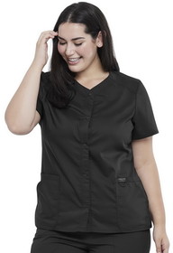 Cherokee Workwear WW622 Snap Front V-Neck Top