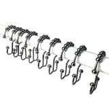 Aspire Set of 12 Rolling Shower Curtain Rings, 304 Stainless Steel Double Glide Hooks