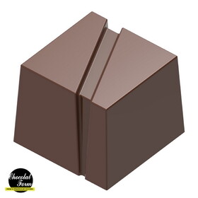 Chocolate World CF0236 Chocolate mould cube with stripe