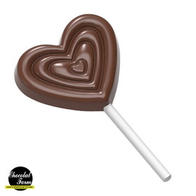 Chocolate World CF0248 Chocolate mould lolly heart