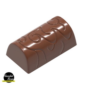 Chocolate World CF0417 Chocolate mould praline buche with decoration - Alessandro Racca