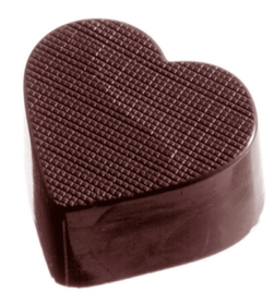 Chocolate World CW1018 Chocolate mould heart checkered