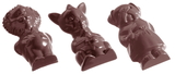 Chocolate World CW1039 Chocolate mould animal figures 9 fig.