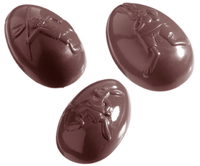 Chocolate World CW1040 Chocolate mould egg olympia small 12 fig.