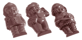 Chocolate World CW1071 Chocolate mould figures front side 5 fig.