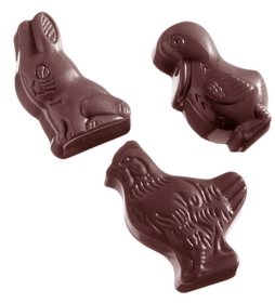 Chocolate World CW1114 Chocolate mould easter animals 7 fig.